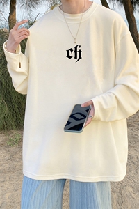 抖音供货、秋季现货舒适棉宽松重磅长袖T恤 D223A-CT2323-特P28图片