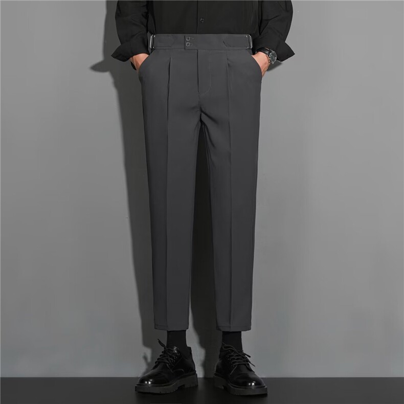 秋冬季新款男士小西裤垂感修身九分西装裤休闲长裤子男款K29，男装西裤，星座1116A-2（原606A-1）