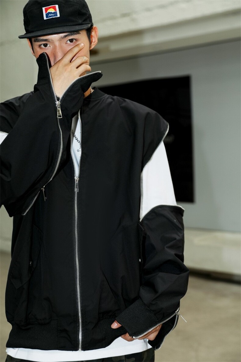 秋冬夹克cleanfit美式外套拉链设计感夹克1016-1JK86P109K139,男装夹克,星座1016-1（原电商B408-1）