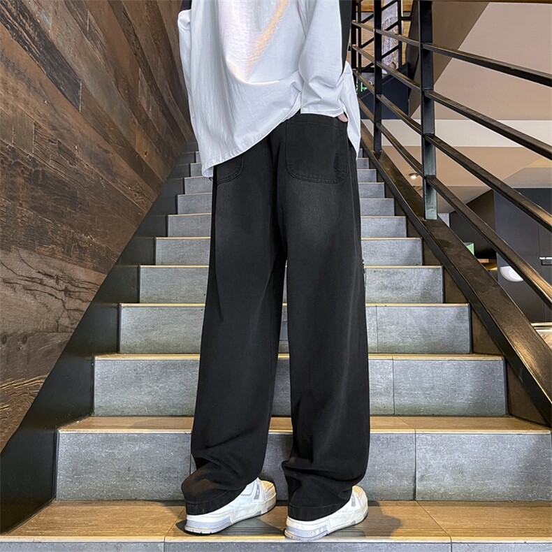 811时尚新款休闲牛仔裤港风美式宽松直筒特批40,男装牛仔裤,星座215-2（原311A-2）