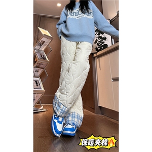 2025冬季新款潮流葫芦格保暖加棉宽松休闲棉裤B315-K865-p65控88图片