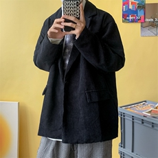 灯芯绒西服男春秋ins小西装外套休闲潮流炸街美式宽松W1809-P55，男装夹克，星座512-4