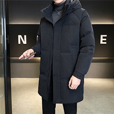 标50绒中长款羽绒服男冬季加厚2025新款连帽外套A313-9900-P275，男装羽绒服，电商A313