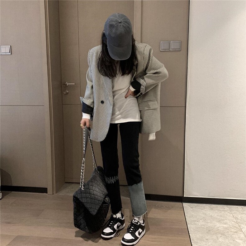 渐变九分牛仔裤，女装牛仔裤，XTZ style