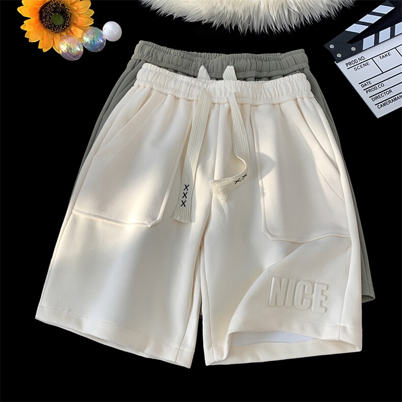 高克重华棉复合短裤潮牌钢印五分裤K4102P38，男装休闲裤，星座414-3