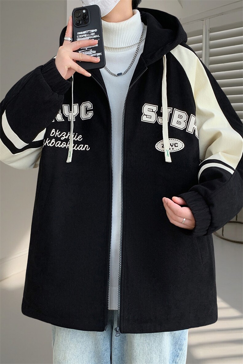 男青年休闲工装加绒夹克加绒加厚夹克棉服保暖外套LH6895-P100,男装夹克,星座1105-3
