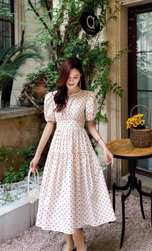 2021年夏装波点连衣裙，女装连衣裙，晗菲曼琪