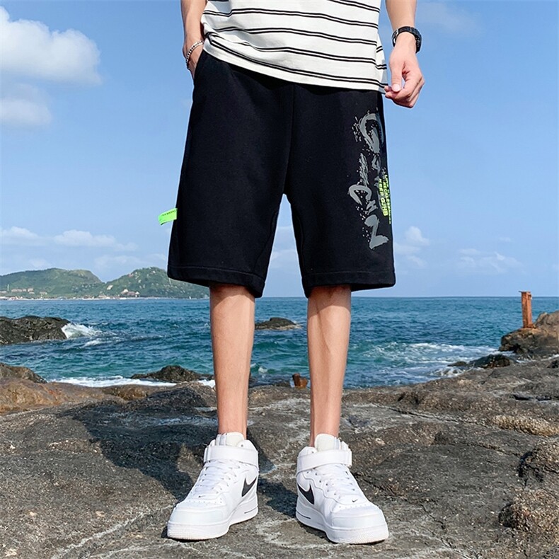 DD6451P28海景短裤男夏季宽松潮牌休闲五分薄款外穿运动夏装直筒,男装休闲裤,星座510A-1
