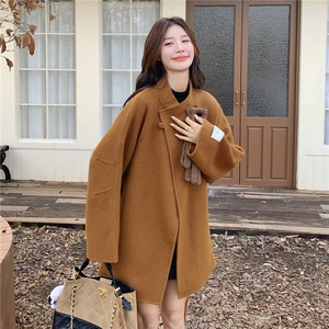 美拉德收腰气质呢子外套女2025年秋冬季新款百搭显瘦双面羊毛大衣图片