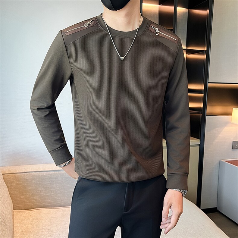 店主风秋冬季男士简约时尚套头卫衣男修身301A-1/W01/P58控78,男装卫衣,星座301A-1