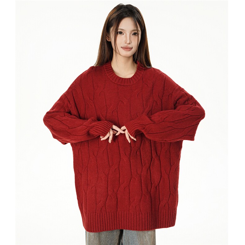 特批光板得物\唯品\抖音二开高品质绵羊绒花纹圆领毛衣M503P50,男装针织衫/毛衣,电商A247B
