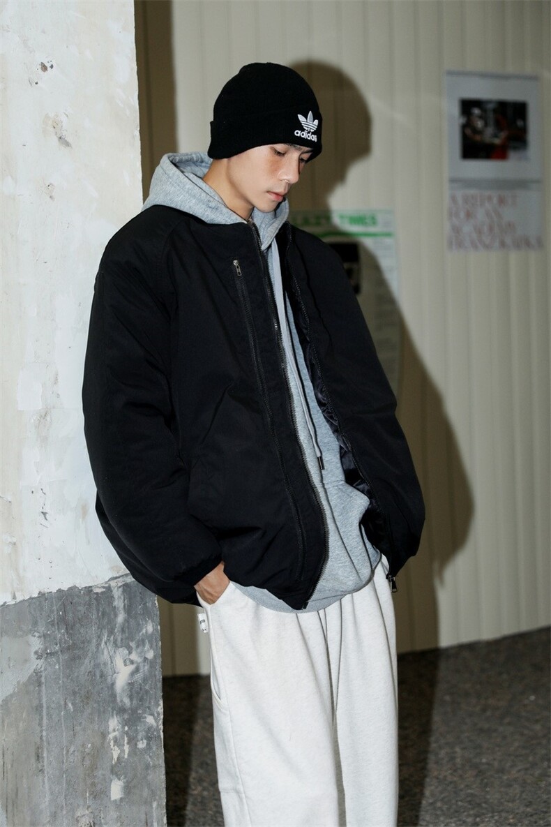 秋冬棉衣夹棉夹克加厚外套美式棉服小众设计1016-1W98P118K149,男装棉衣,星座1016-1（原电商B408-1）