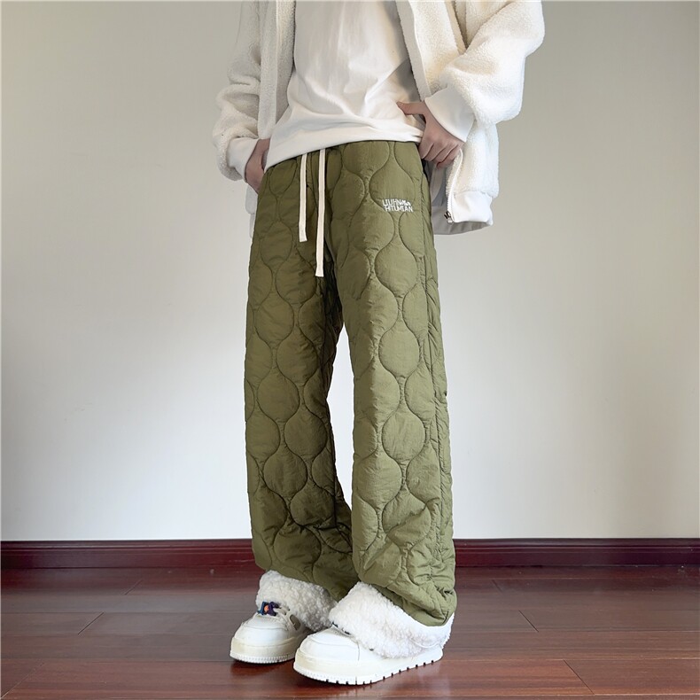 2025冬季加厚保暖拼接羊羔绒情侣宽松多色棉裤B315-K877-p65控88，男装棉裤，电商B315