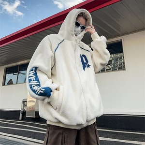 毛毛棉服外套男韩版潮流高街帅连帽保暖2025冬季ins棉衣MF224-P62图片