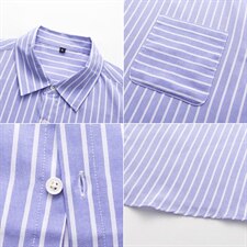 2021年夏季新款条纹衬衫男白底平铺宽松衬衫DS-C407-CS306-P35，男装衬衫，电商C323-1