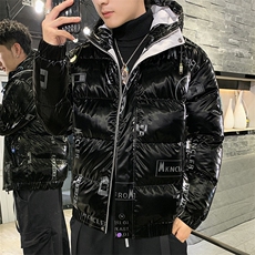 现货店主风2025秋冬时尚亮面羽绒服男士外套男装8028P100，男装羽绒服，星座1602B（原101B-1）