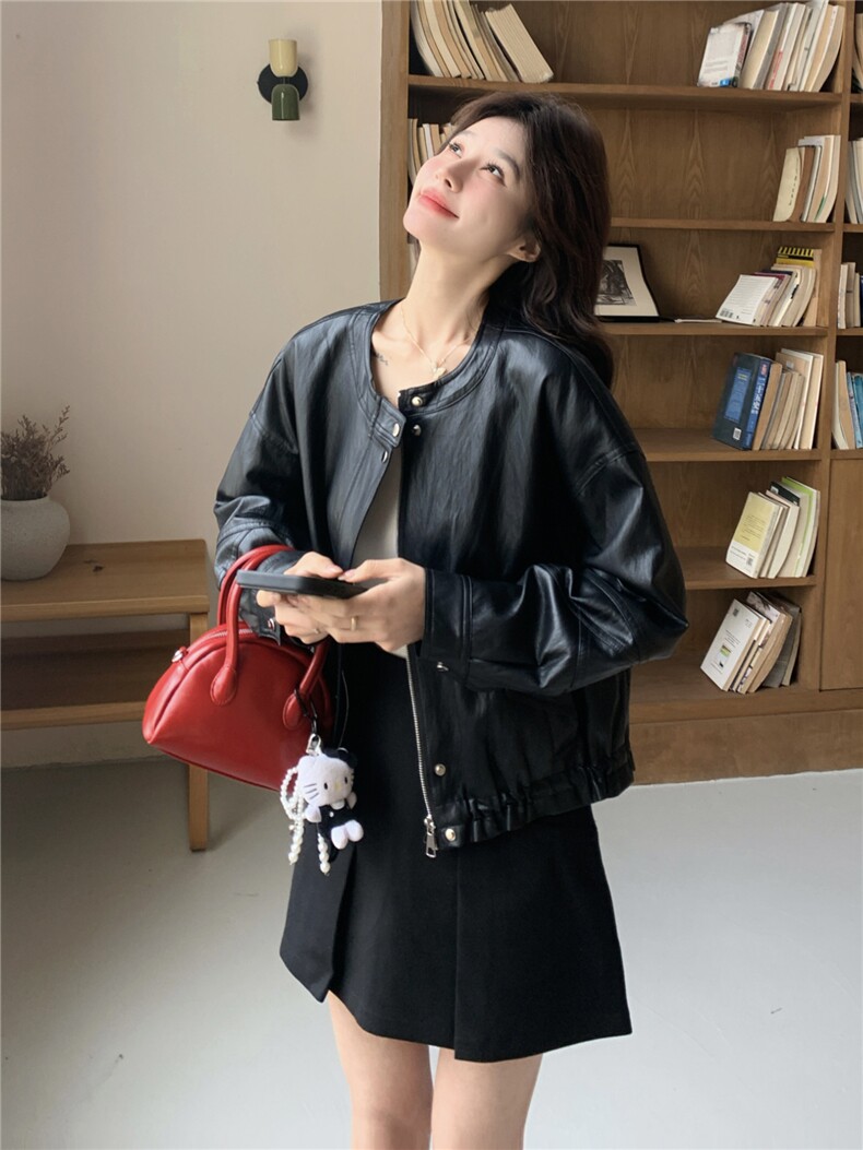 大货已出春季新款PU皮衣外套2199-P175-K245,女装皮衣,网红馆
