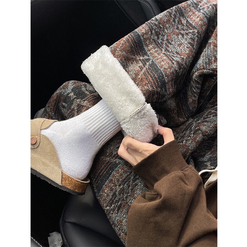 8XL-M羊羔绒裤子男冬季加绒加厚民族风重磅针织棉裤大码KZ023P78，男装民族服装，电商B312