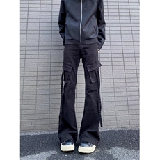 美式工装牛仔裤多袋街头潮牌宽松直筒微喇休闲长裤K7139-P45网图，男装牛仔裤，电商B245