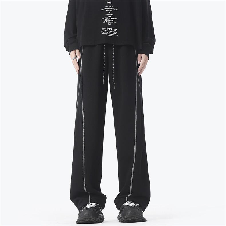 现货现货2025年秋季新款宽松休闲卫裤男D329-QM751-P50-控78,男装休闲裤,电商D329