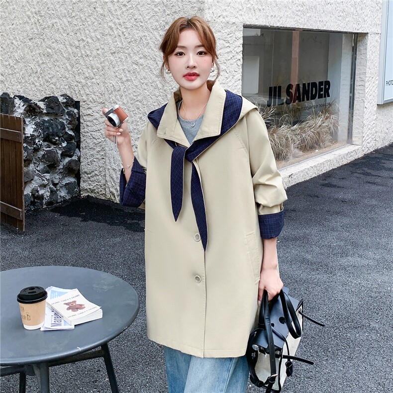 数据款风衣外套女2025秋季新款小个子高质感短款,女装风衣,英标秀