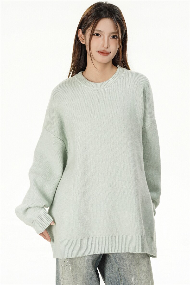 特批女模新款高品质安哥拉圆领宽松毛衣针织衫A268-M800特批35,男装针织衫/毛衣,电商A268