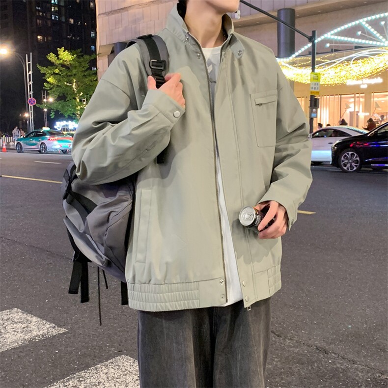 防风夹克男2025春季新款防泼水潮牌百搭立领外套A406JK3505P75,男装夹克,星座309（原A406）