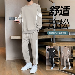 TK15-P70 新款男生印花套装学生卫衣青少年上衣大童裤子整套图片