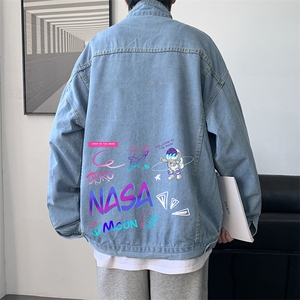 NASA联名同款牛仔夹克男大码牛仔外套男茄克 NJ77186-P60图片
