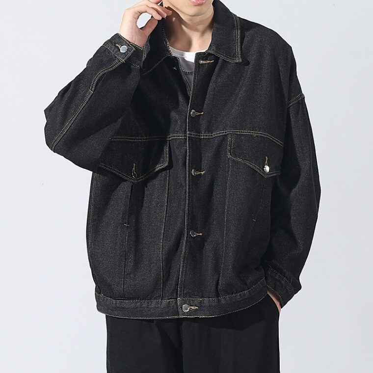 复古阔版牛仔外套女2024春秋季宽松简约休闲气质流行上衣JX302,男装工装外套,星座1116A-1（原606A）