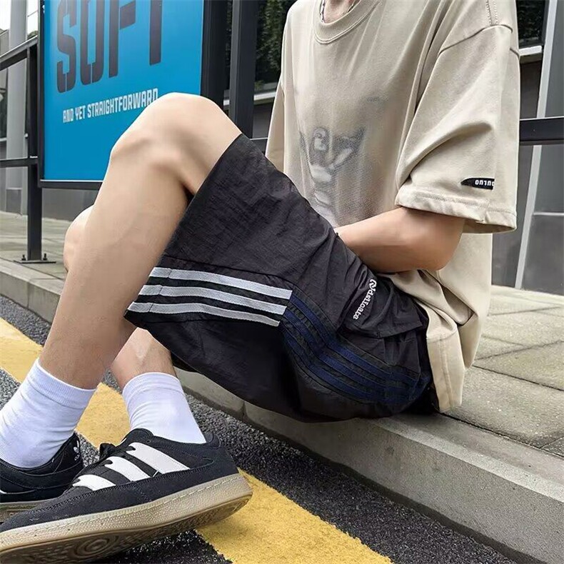 美式潮牌休闲篮球短裤男款夏季美式速干透气薄款宽松运动五分裤子,男装牛仔裤,星座601-1