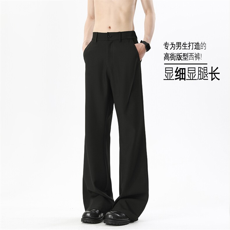 2026春季新款无影墙美式微喇打褶西裤M-5XLHK26045-特P30,男装西裤,电商A022