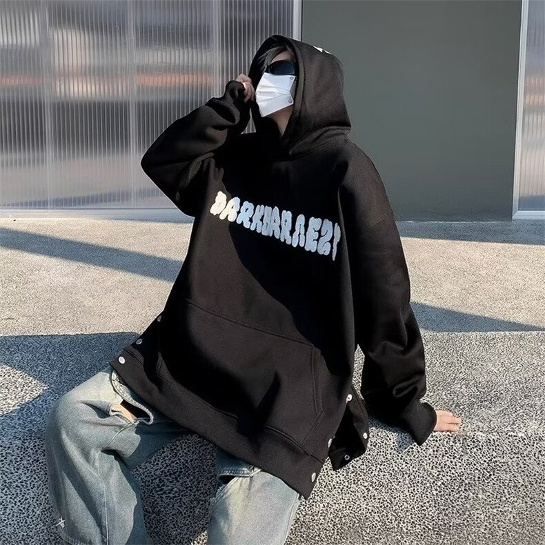 F02-P62高街潮牌设计感套头加绒卫衣港风宽松休闲连帽上衣男,男装卫衣,星座512-6