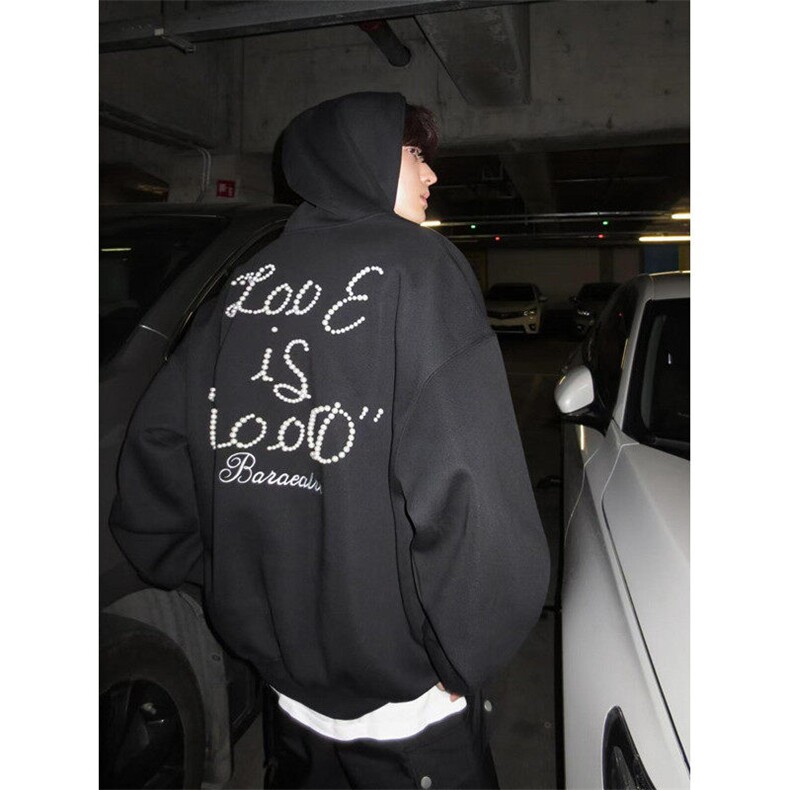 美式复古小众设计感圣诞珍珠红色卫衣女秋冬潮牌上衣外套WY80，男装卫衣，星座1116A（原606A-3）