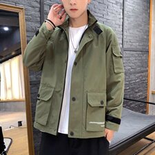 2021春秋季新店主风日系大码男大口袋休闲夹克外套佳乐J963-P65，男装夹克，电商A001