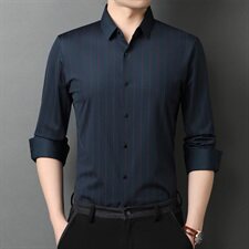 E996钱塘2020-2秋冬高品质男士无痕精品条纹衬衫P90主推，男装衬衫，钱塘207-2
