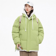 2023高品质中性风男女休闲连帽假两件棉衣外套618A-M002，男装棉衣，星座914-4