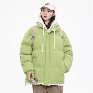 2023高品质中性风男女休闲连帽假两件棉衣外套618A-M002图片