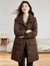 现货！2025年冬季立领保暖白鸭绒羽绒服女时尚大气，女装羽绒服，沐七七
