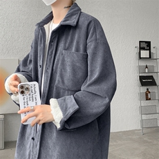 8XL-M加绒灯芯绒衬衫大码复古秋冬保暖上衣外套CS9001/P58加绒68，男装衬衫，电商B238