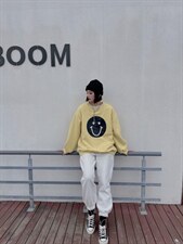 2021年冬季新款加绒加厚大版卫衣，女装卫衣/绒衫，咖啡色