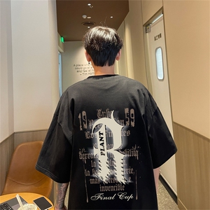 特P19控38  230g重磅纯棉港风短袖t恤男DT3137-P25控38图片