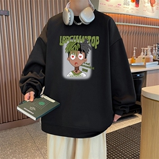 已注册直播抖音供得物品质重磅菠萝格圆领宽松男卫衣W2006P45，男装卫衣，电商C408(原B339-1)