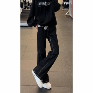 原宿文艺日系气质新款潮流牛仔裤ins百搭流行时尚慵懒简约NK9030图片