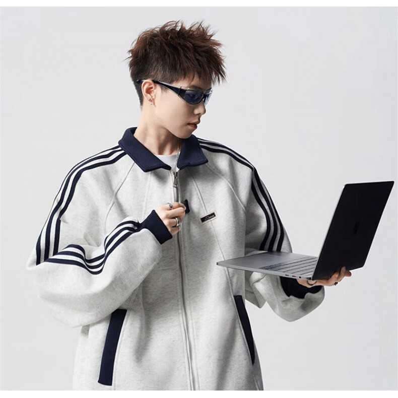 拼接运动夹克男潮牌痞帅搭配高街棒球服青少年1001-1-GJK22-P52,男装夹克,星座1001-1