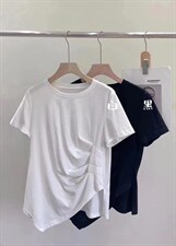 80709左前侧压褶圆领T,其它,NARDTREE