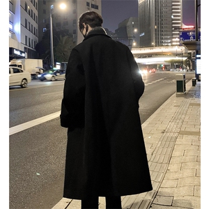 FY516-P125控168 700克 中长款毛呢大衣男秋冬宽松单排扣风衣外套图片