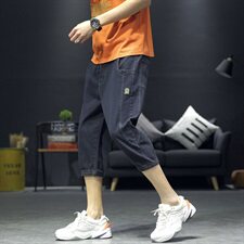 夏季薄款七分牛仔短裤男士修身7分中裤宽松休闲五分韩版YD01，男装牛仔裤，星座509