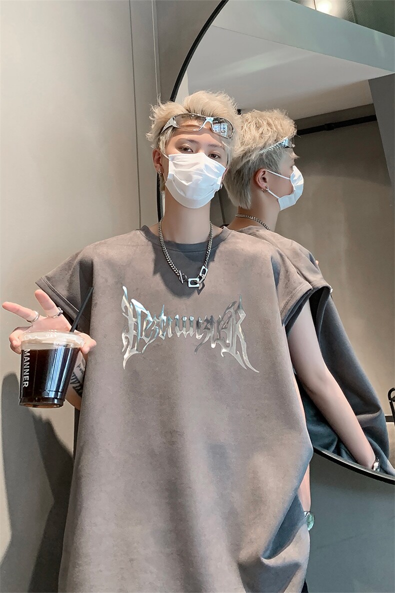 麂皮绒背心/马甲/坎肩2025夏季男装无袖T恤XZ514-2-2024123-P28,男装T恤,星座514-2(原B239)