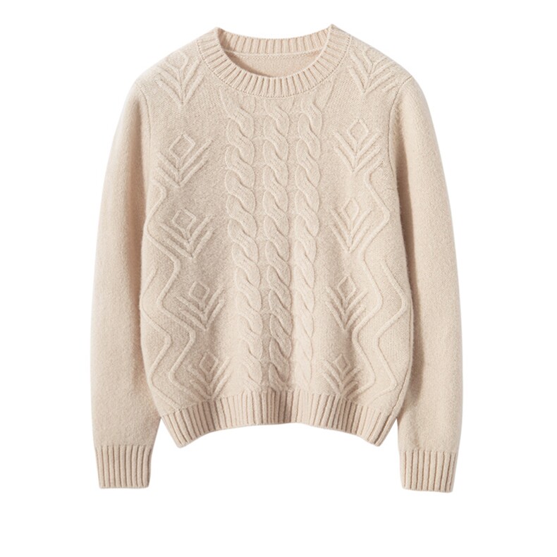 时尚儿童麻花毛衣舒适保暖经典百搭春秋冬，童装毛衣，宏杨羊绒